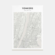 Yonkers Map Portrait Poster