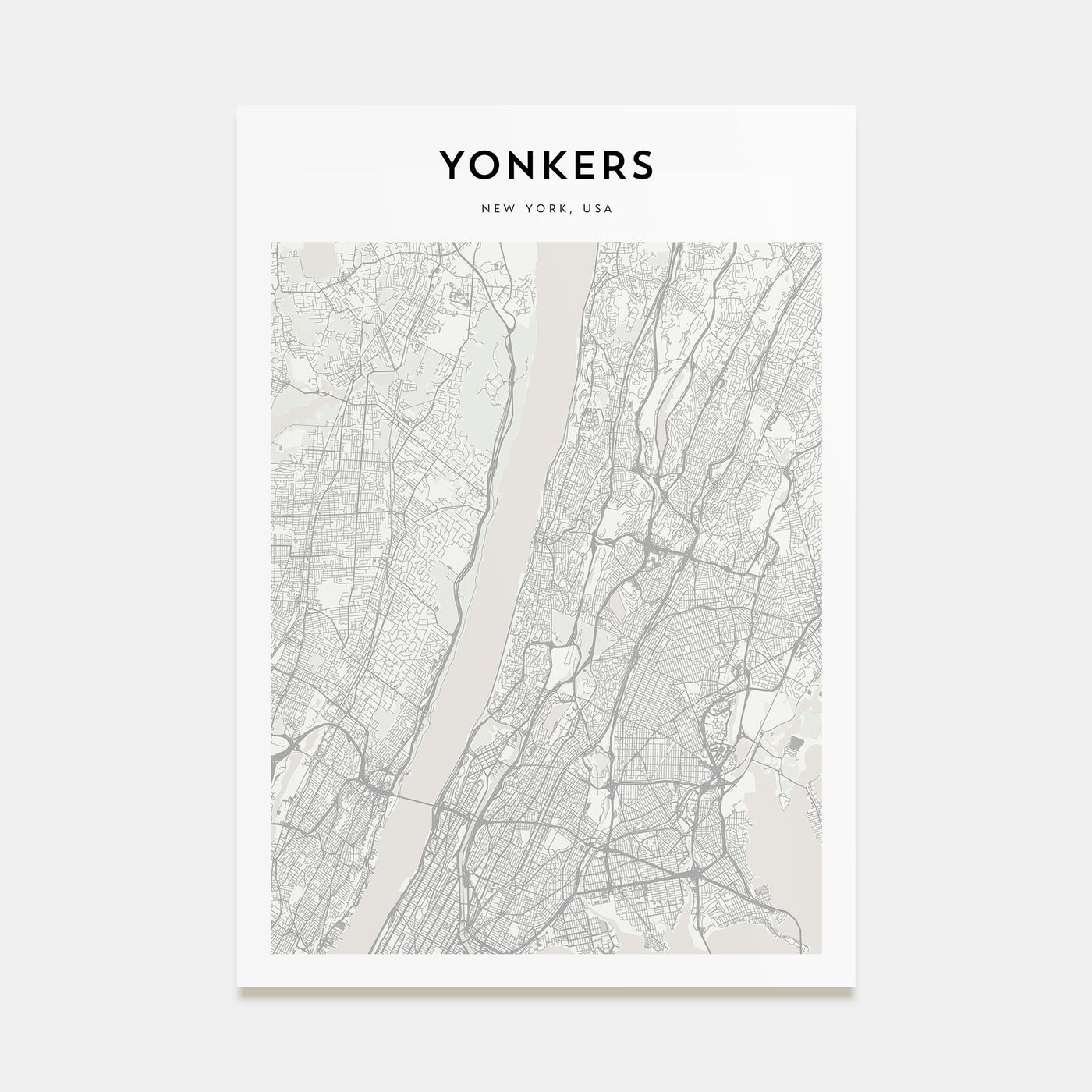 Yonkers Map Portrait Poster