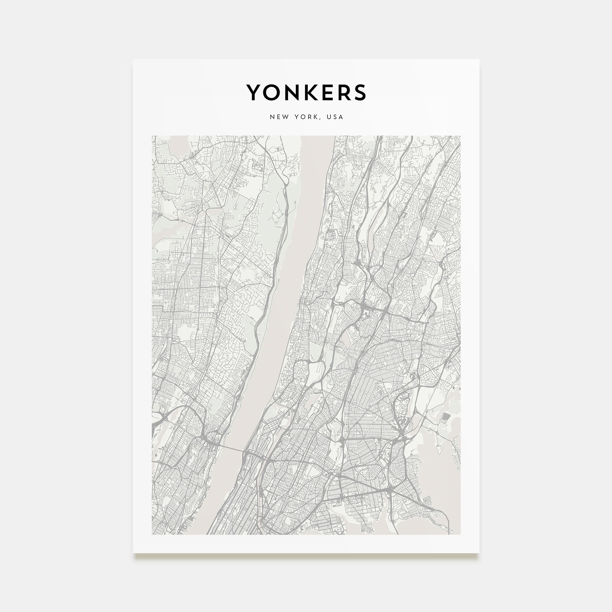 Yonkers Map Portrait Poster