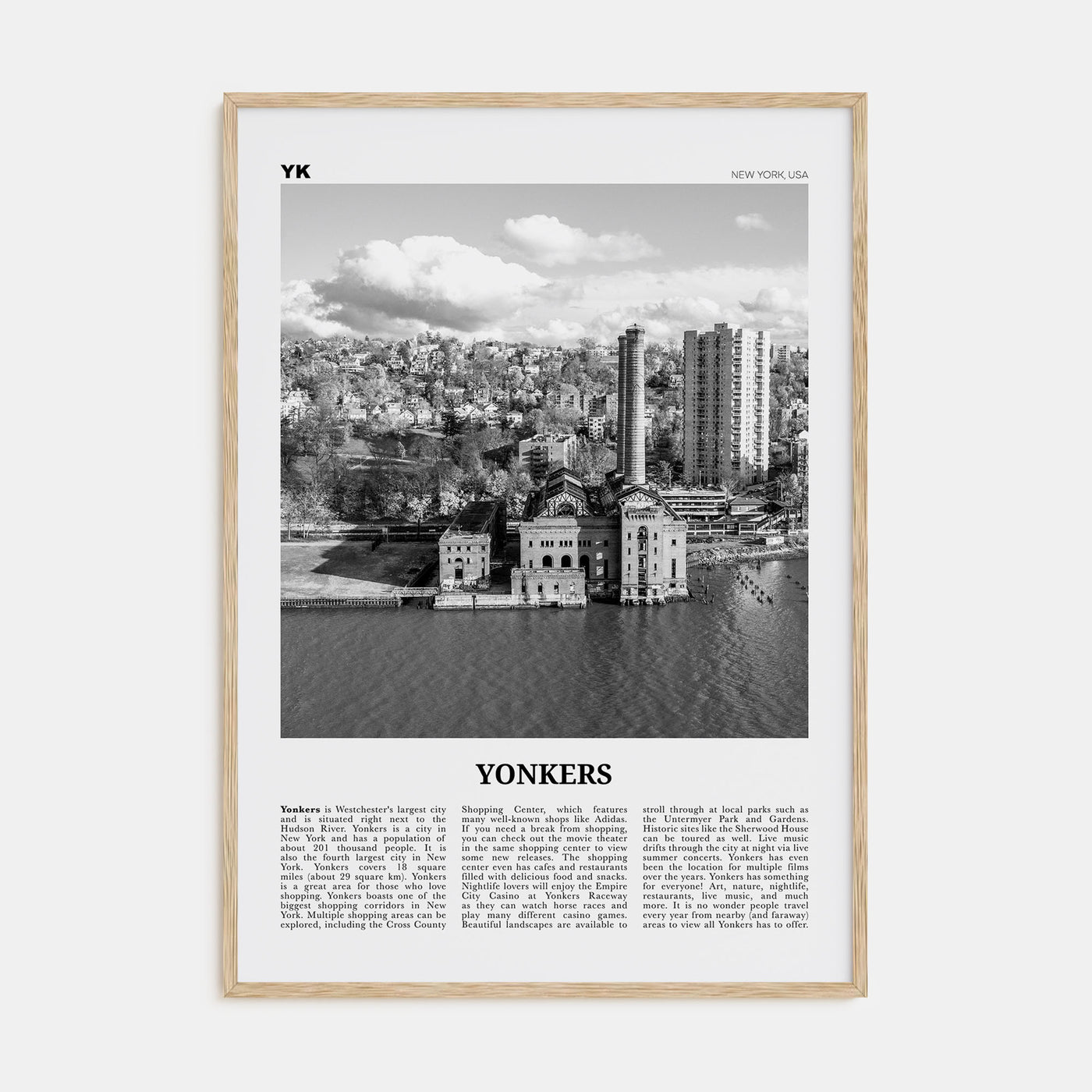 Yonkers Travel B&W Poster