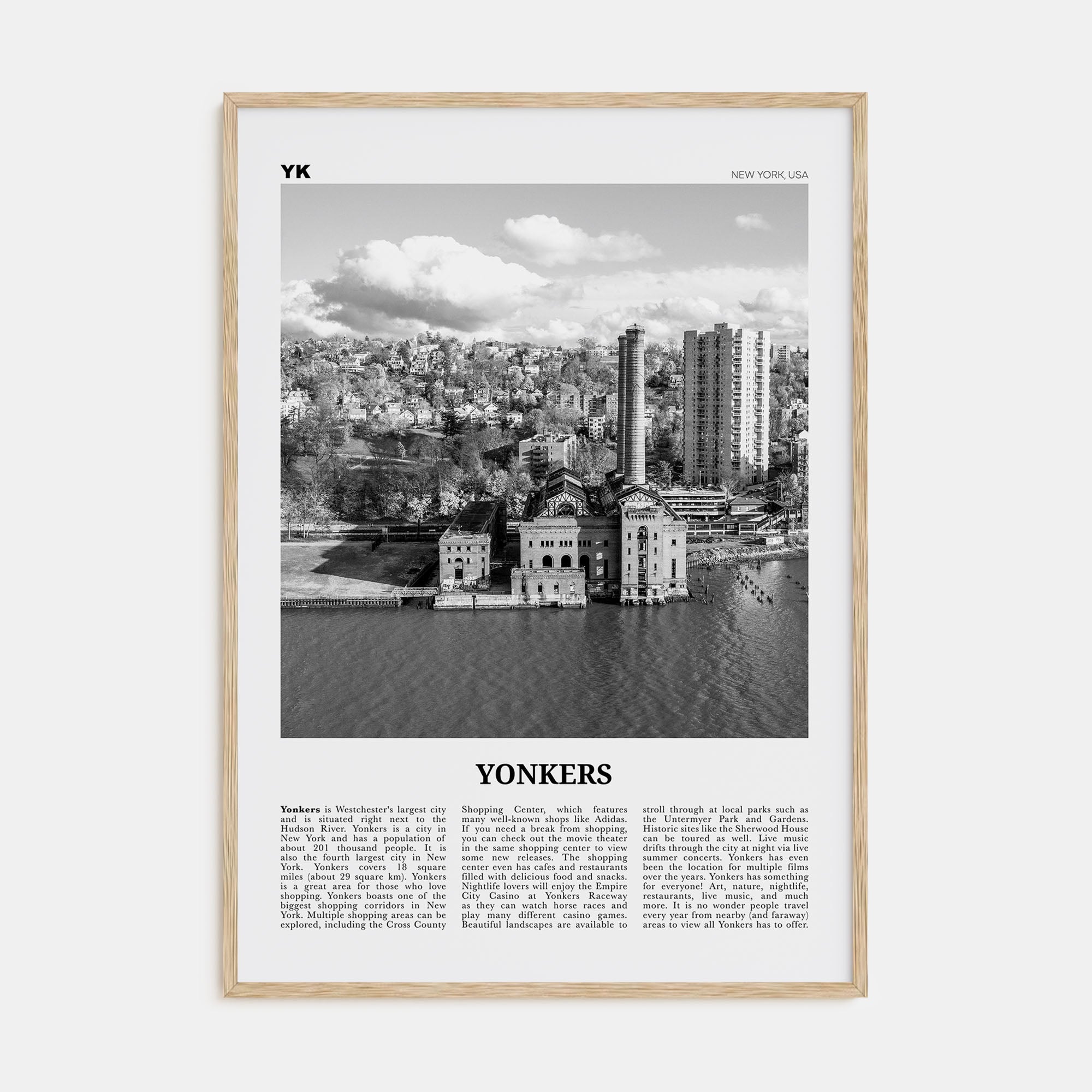 Yonkers Travel B&W Poster