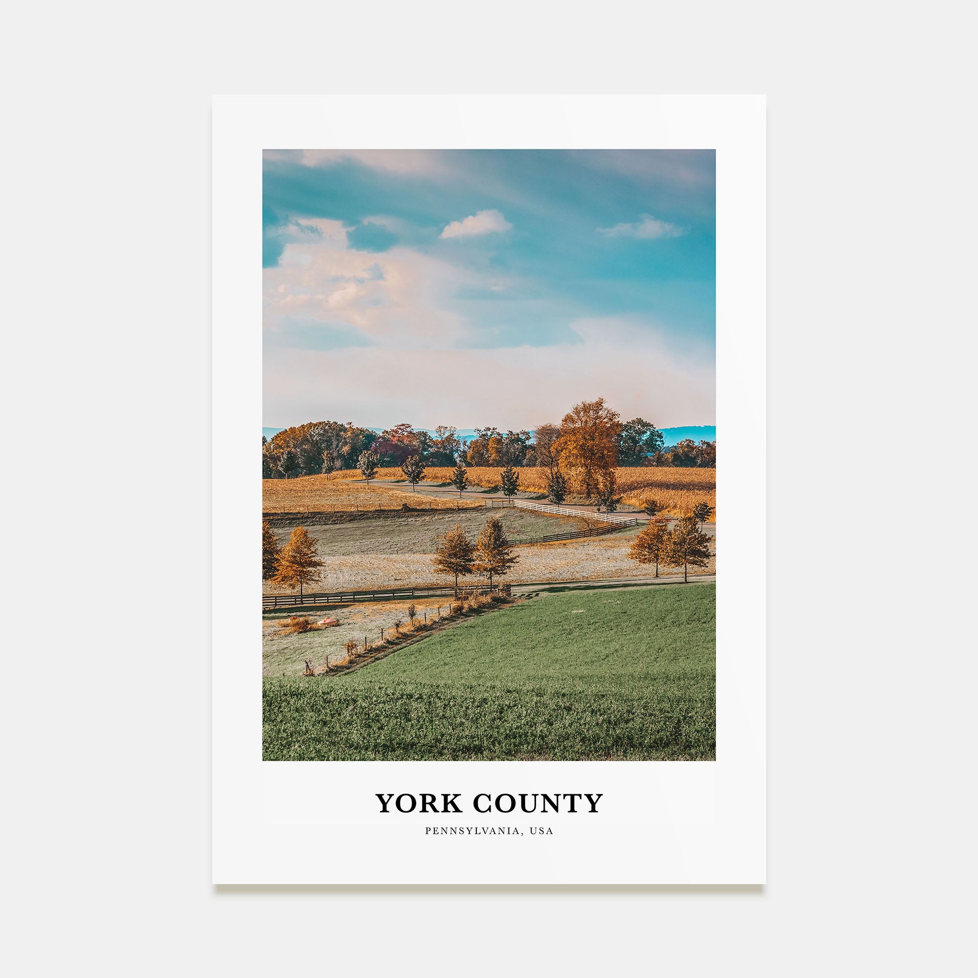 York County Portrait Color Poster