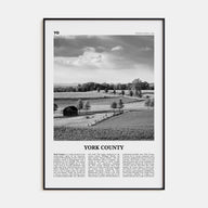 York County Travel B&W Poster