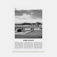 York County Travel B&W Poster