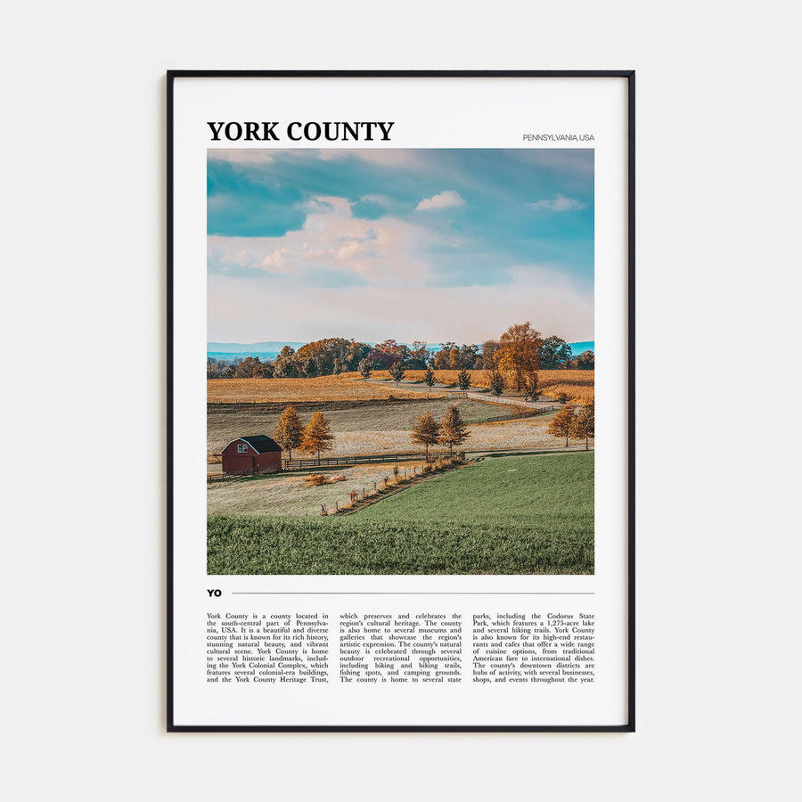 York County Travel Color Poster
