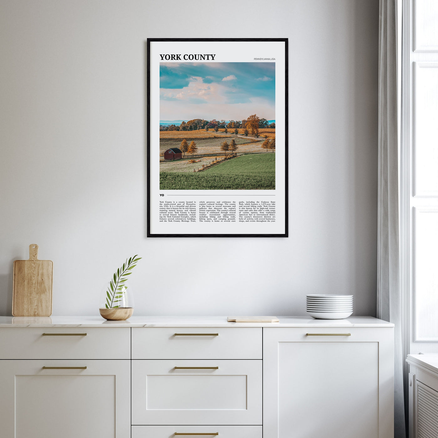 York County Travel Color Poster