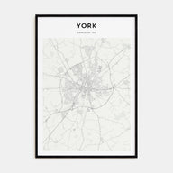 York, England Map Portrait Poster