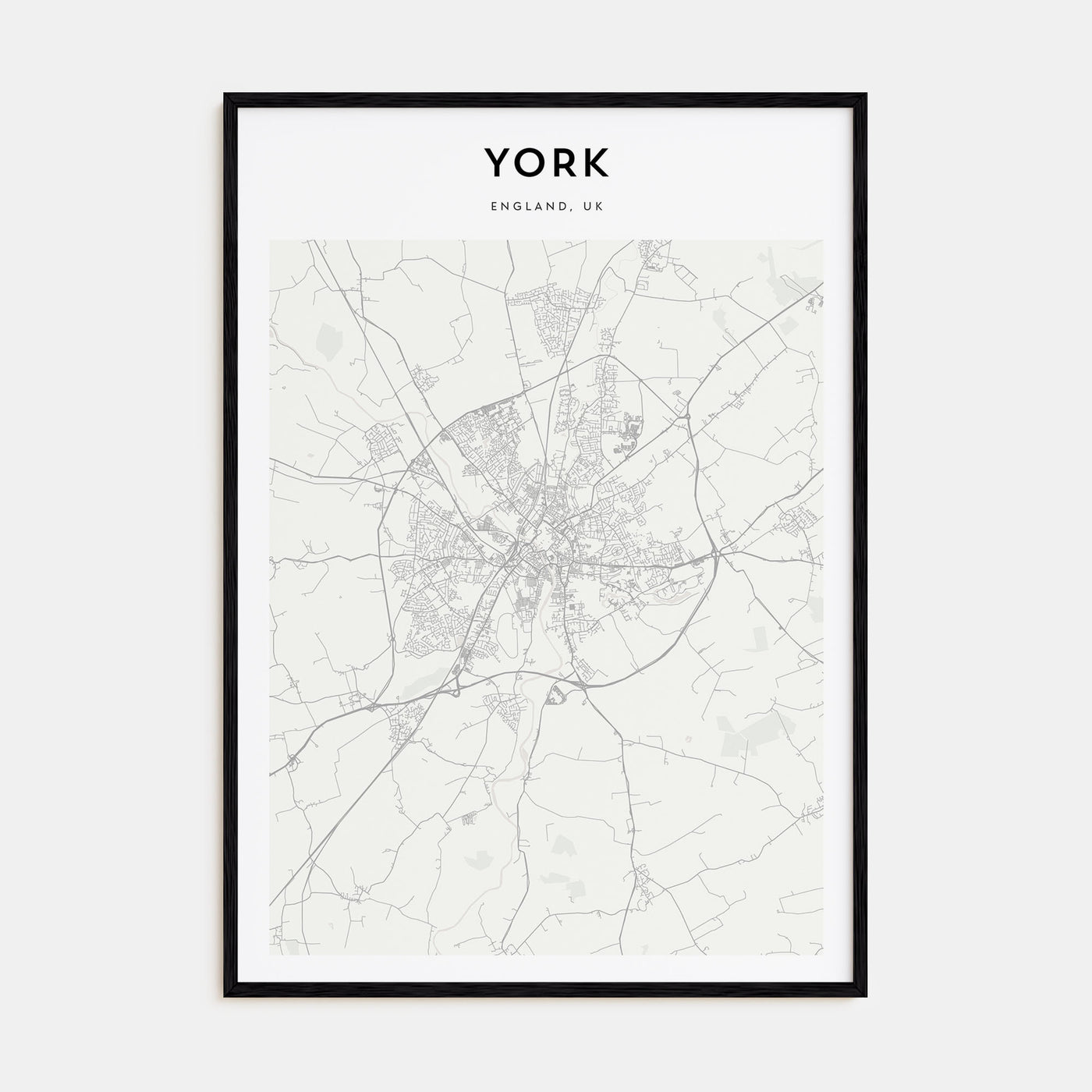 York, England Map Portrait Poster
