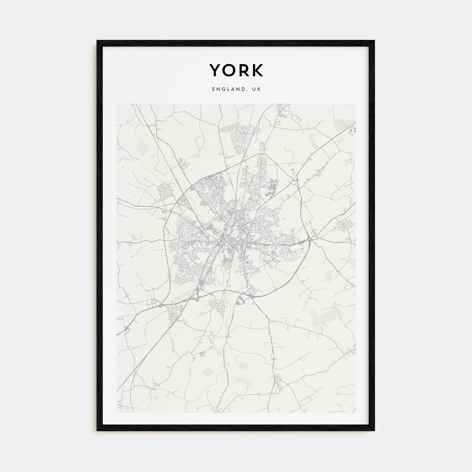 York, England Map Portrait Poster