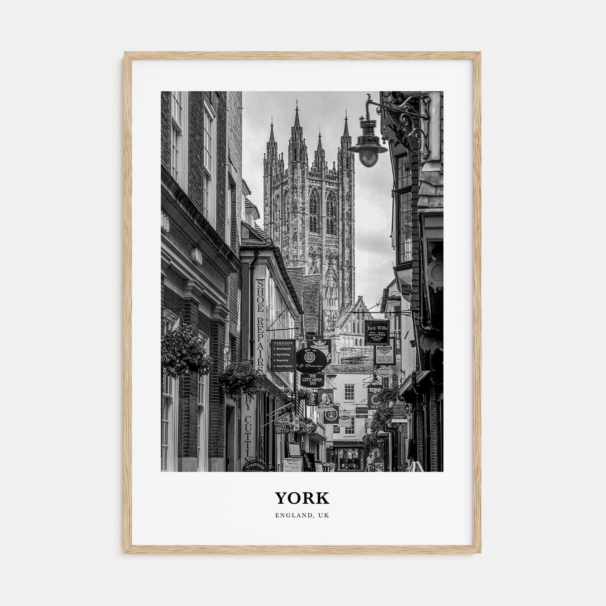 York, England Portrait B&W Poster