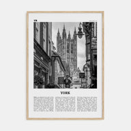York, England Travel B&W Poster