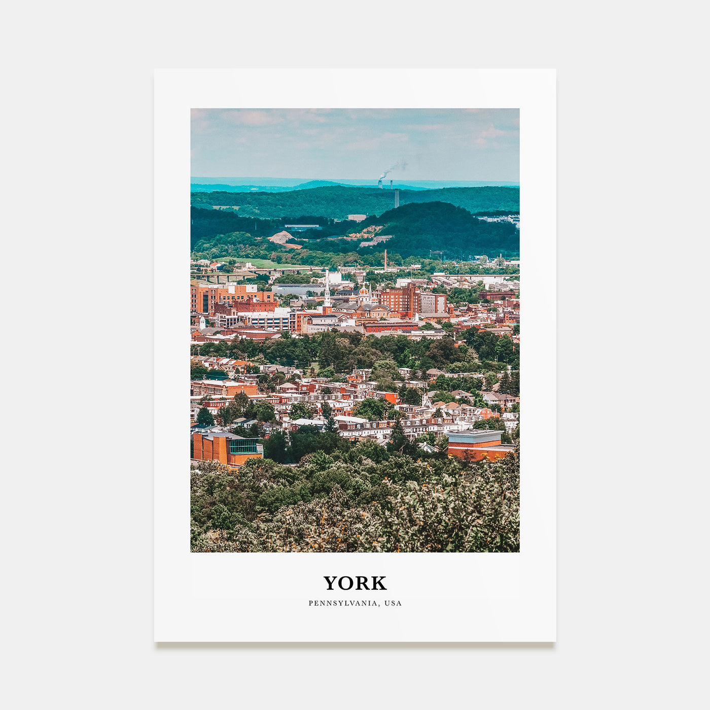 York, Pennsylvania Portrait Color Poster
