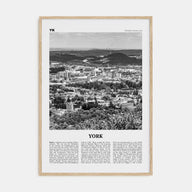 York, Pennsylvania Travel B&W Poster