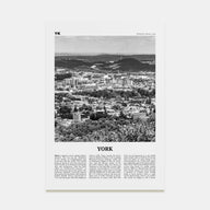 York, Pennsylvania Travel B&W Poster