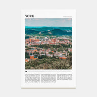 York, Pennsylvania Travel Color Poster