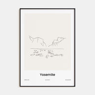 Yosemite National Park Drawn Poster