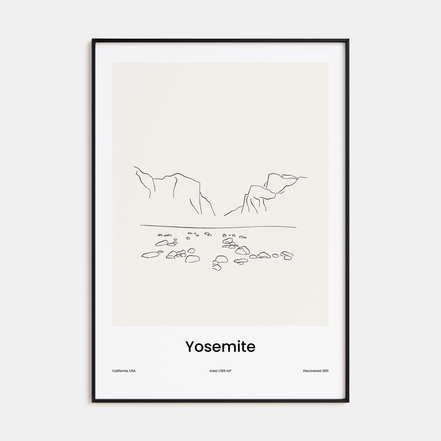 Yosemite National Park Drawn Poster