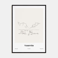 Yosemite National Park Drawn Poster