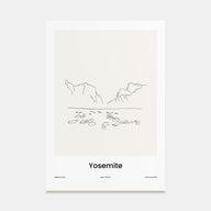 Yosemite National Park Drawn Poster
