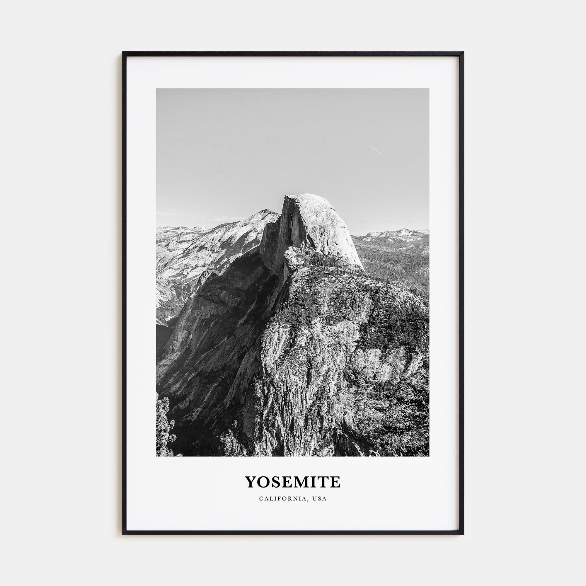 Yosemite National Park Portrait B&W No 1 Poster