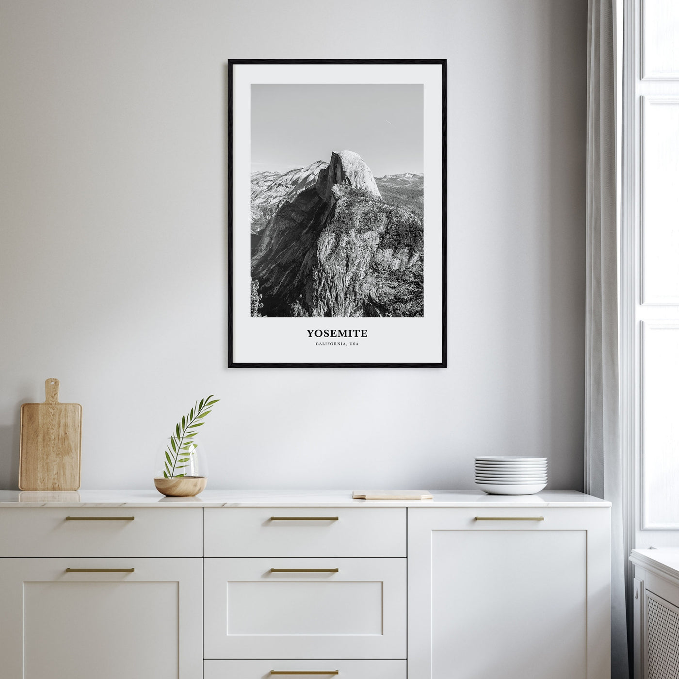 Yosemite National Park Portrait B&W No 1 Poster