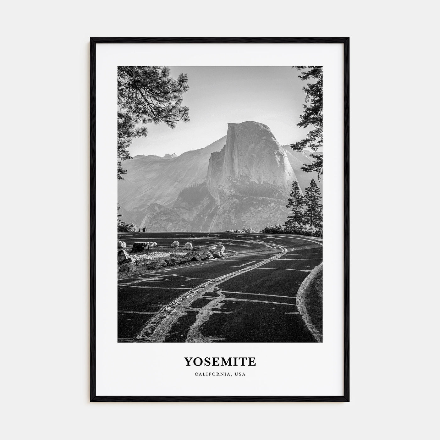 Yosemite National Park Portrait B&W No 2 Poster