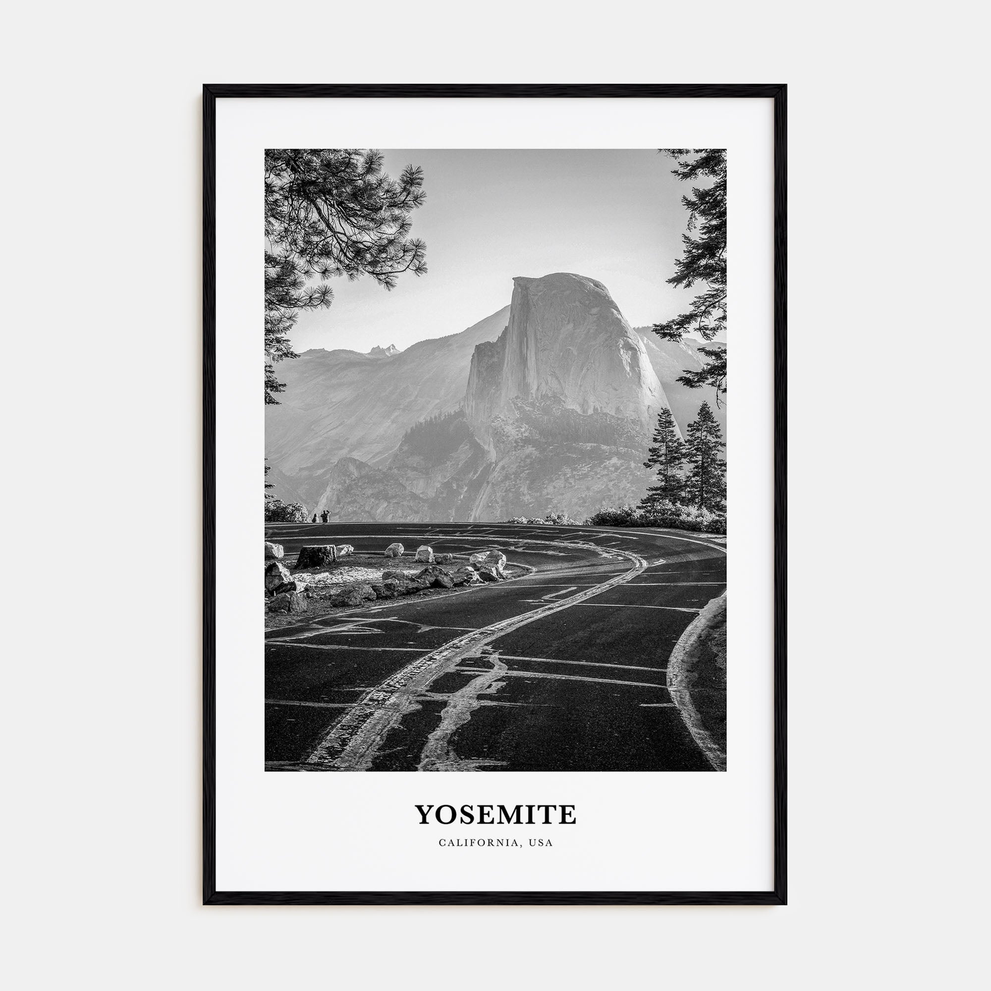 Yosemite National Park Portrait B&W No 2 Poster