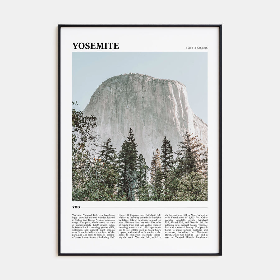 Yosemite National Park Travel Color Poster