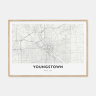 Youngstown Map Landscape Poster