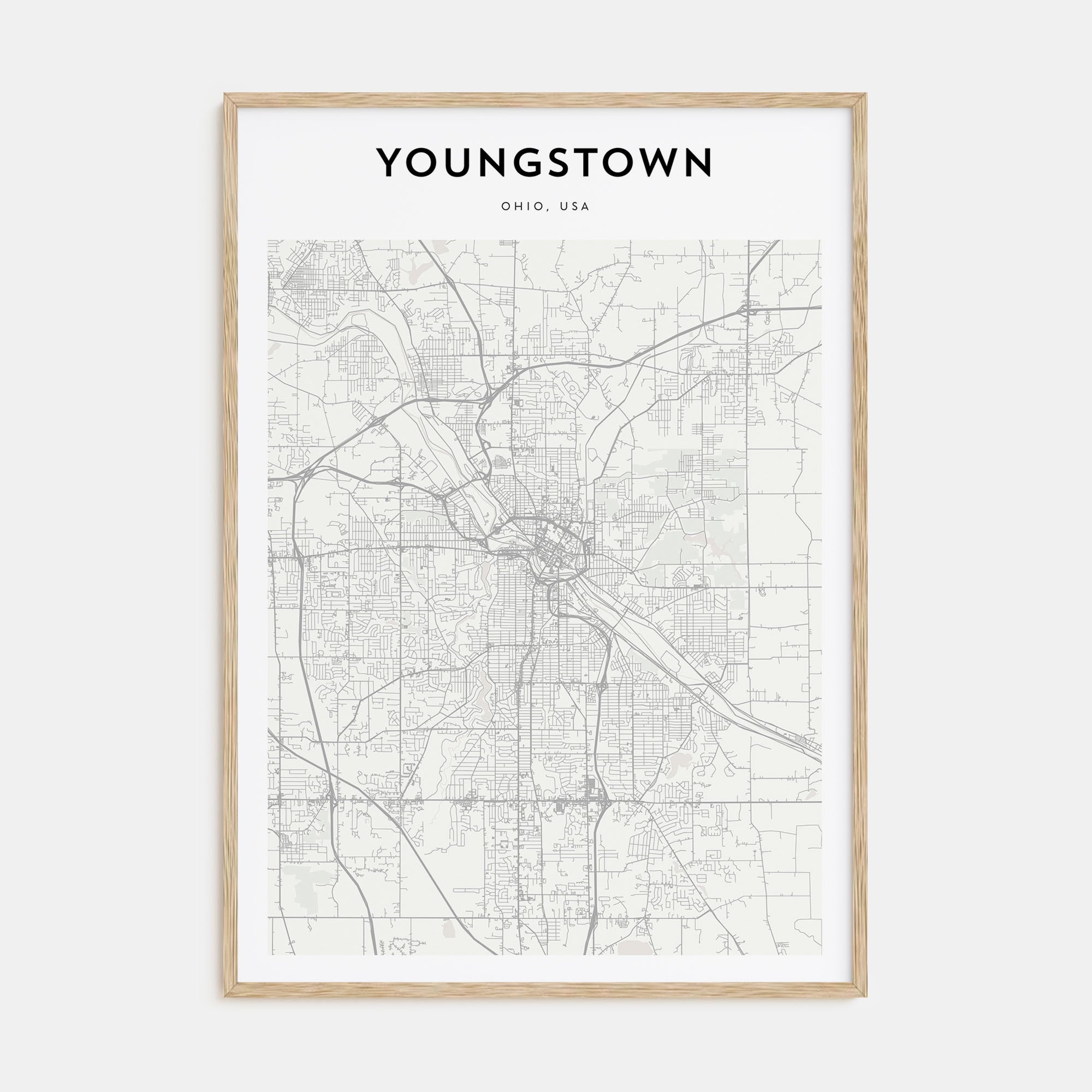 Youngstown Map Portrait Poster