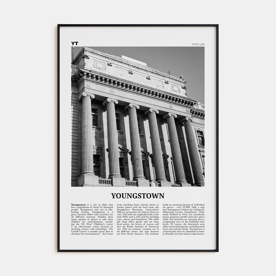 Youngstown Travel B&W Poster