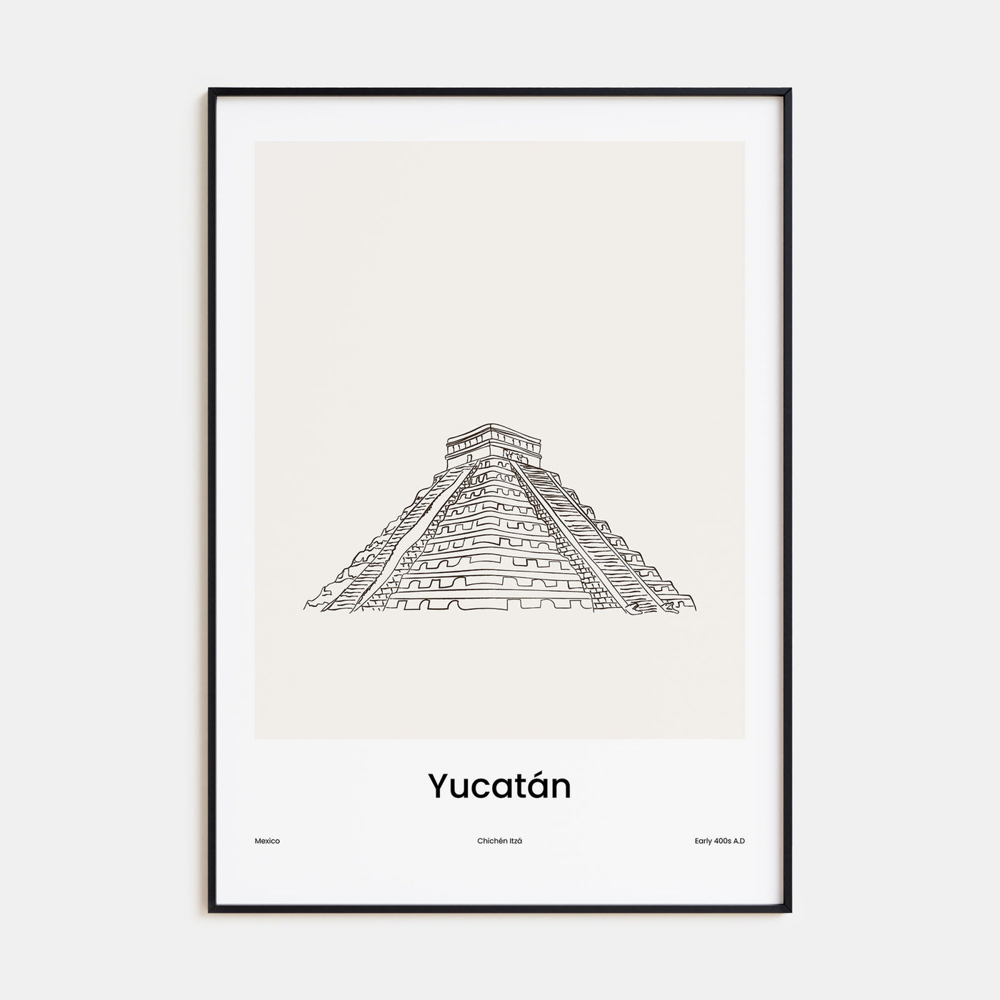 Yucatan Drawn Poster