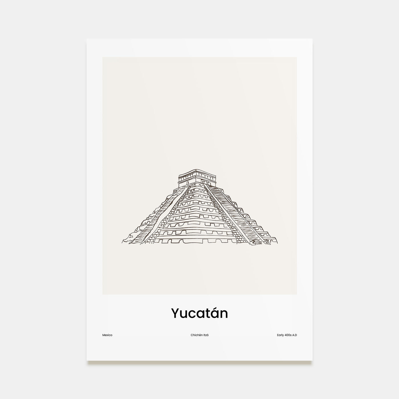 Yucatan Drawn Poster