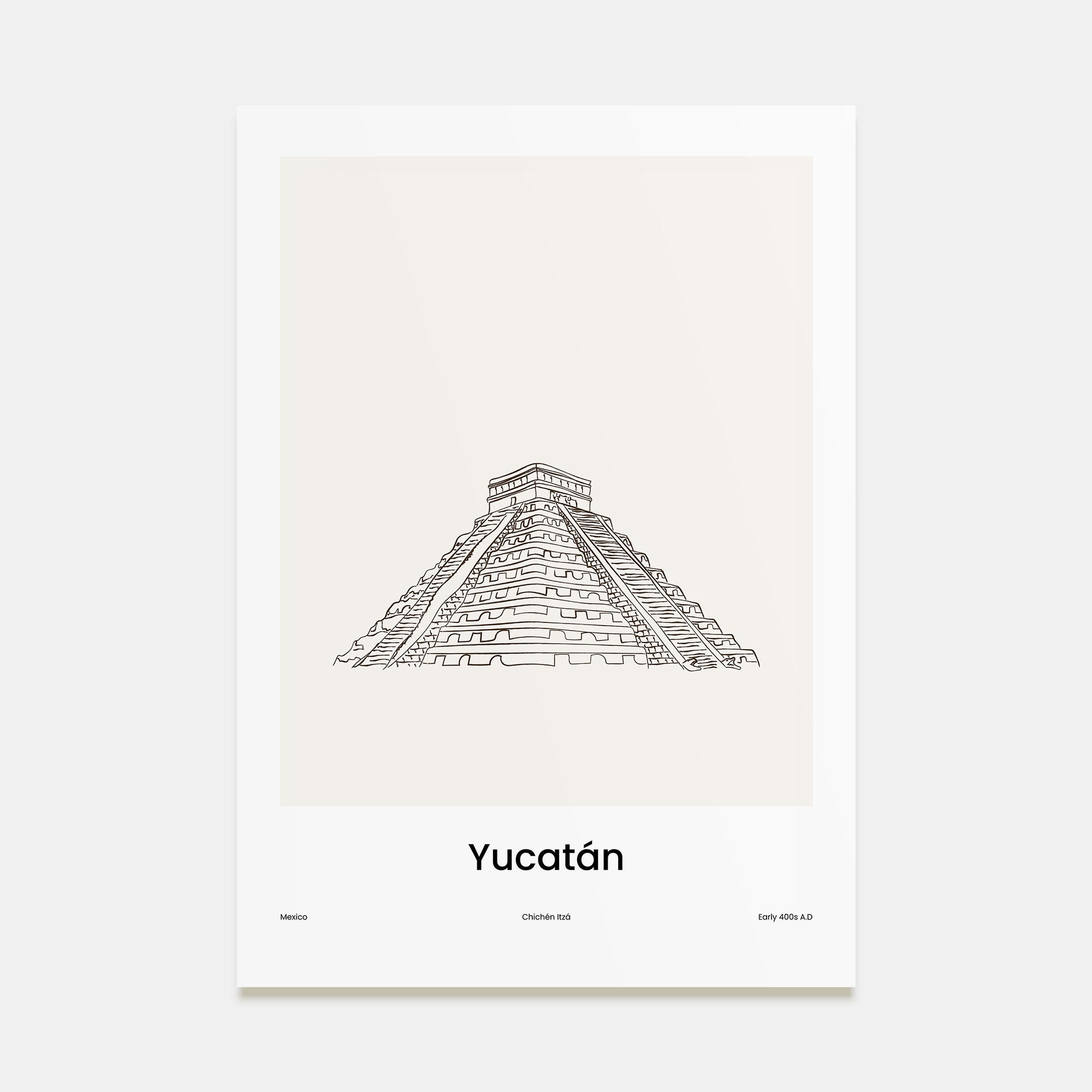 Yucatan Drawn Poster