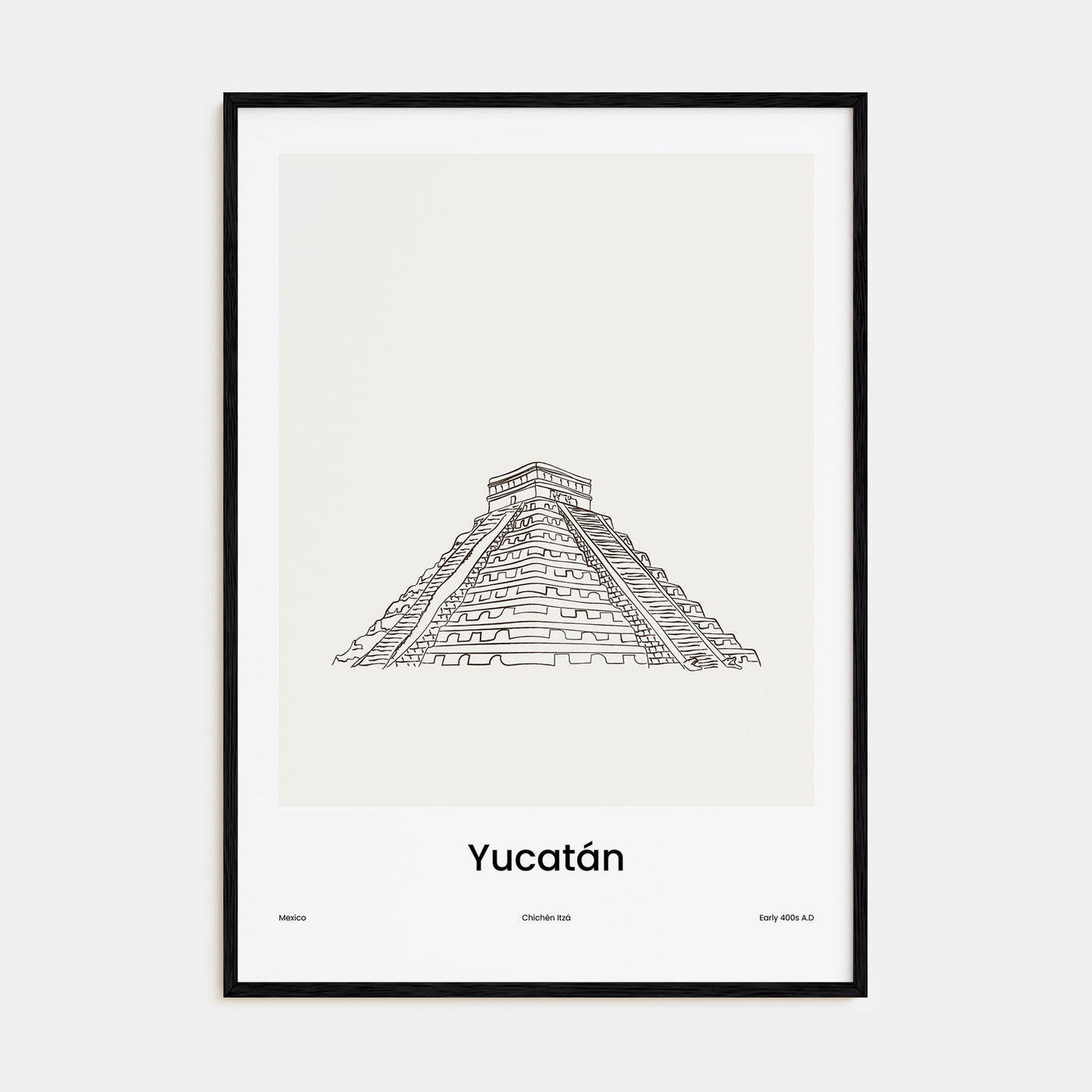 Yucatan Drawn Poster