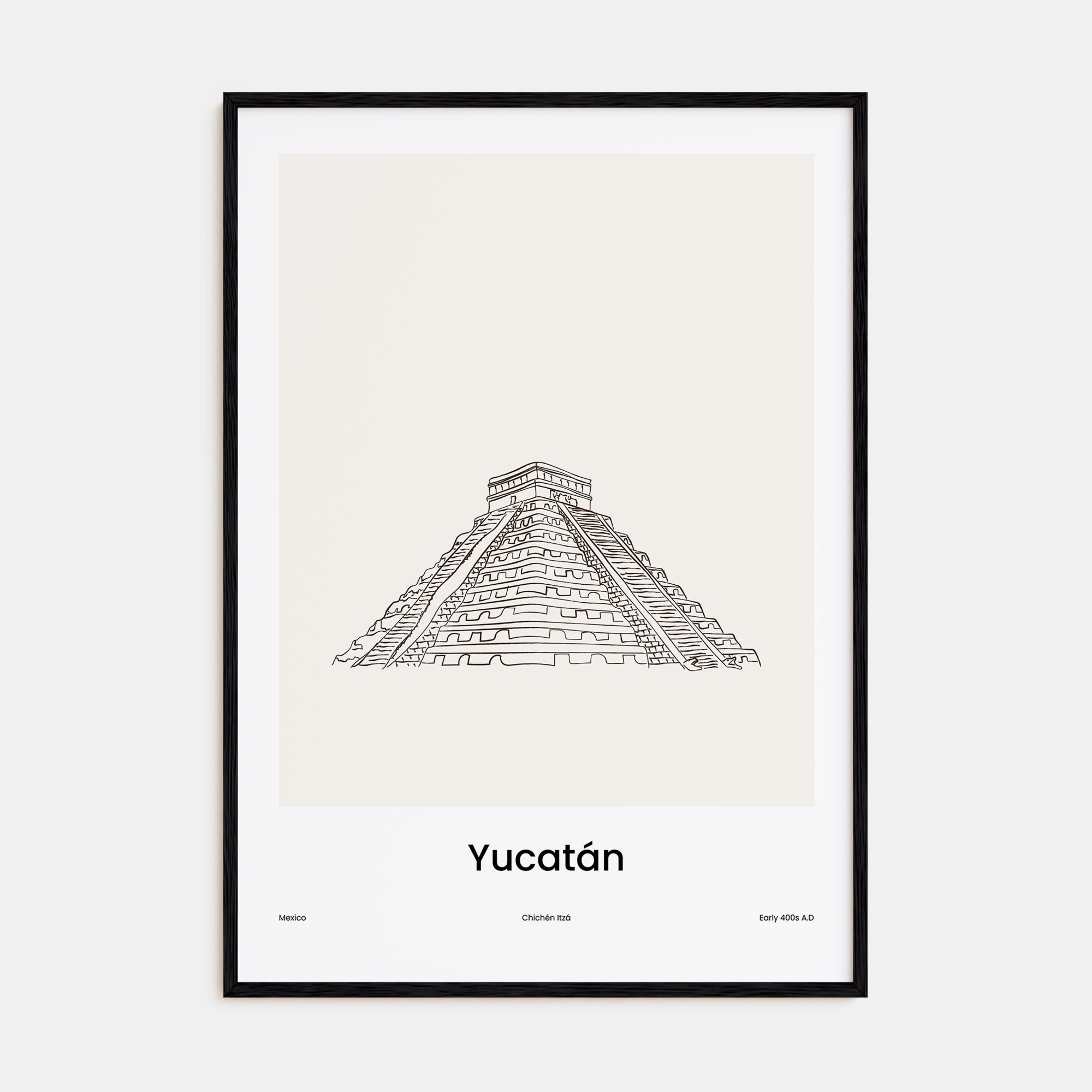 Yucatan Drawn Poster