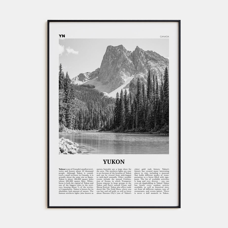 Yukon Travel B&W Poster