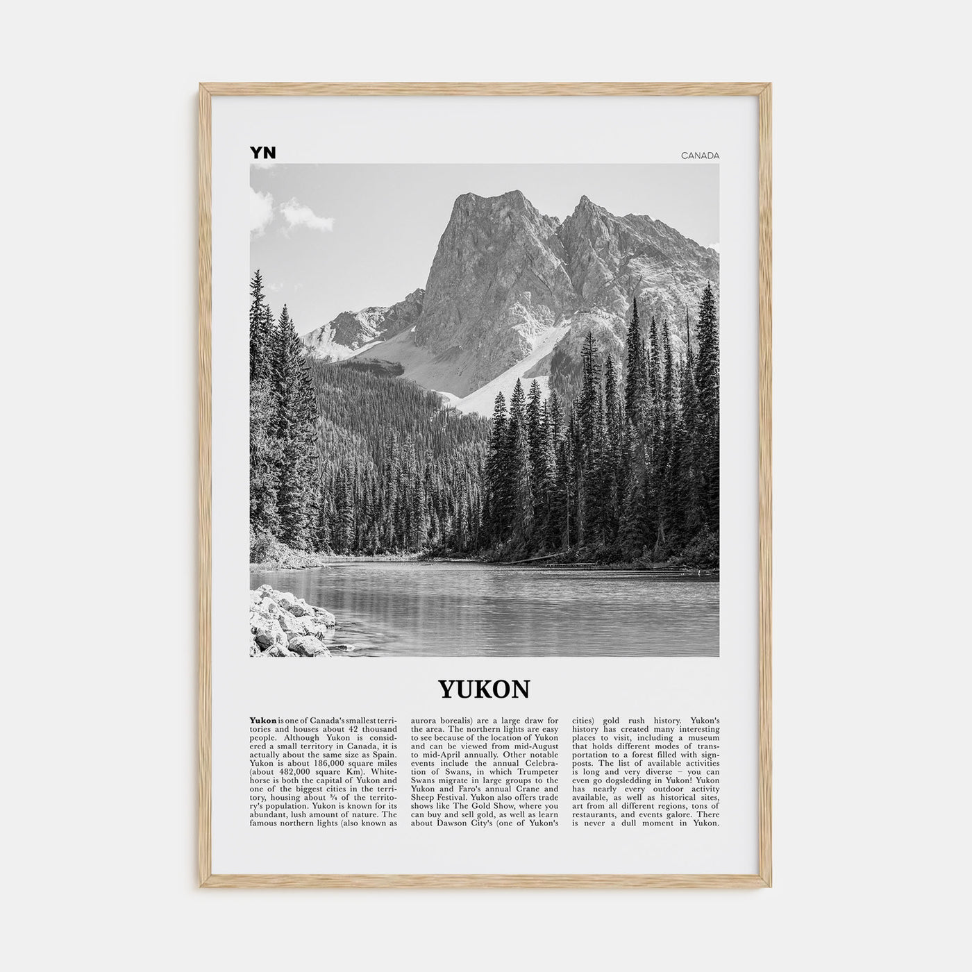 Yukon Travel B&W Poster