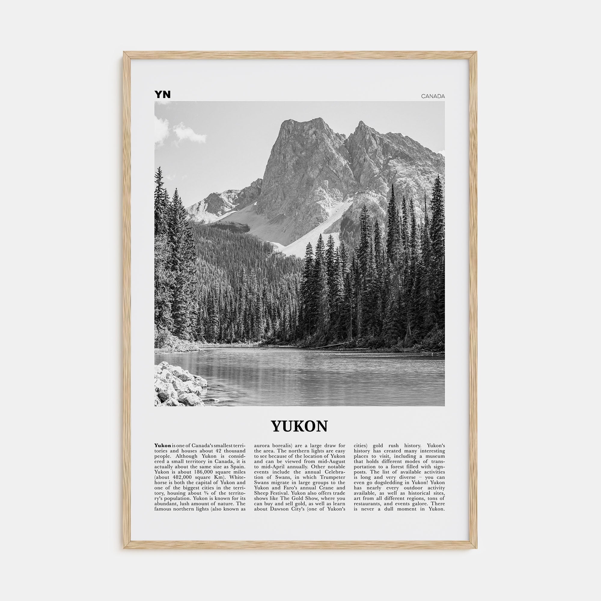 Yukon Travel B&W Poster