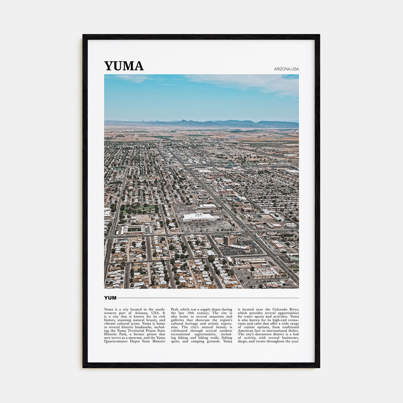 Yuma Travel Color Poster