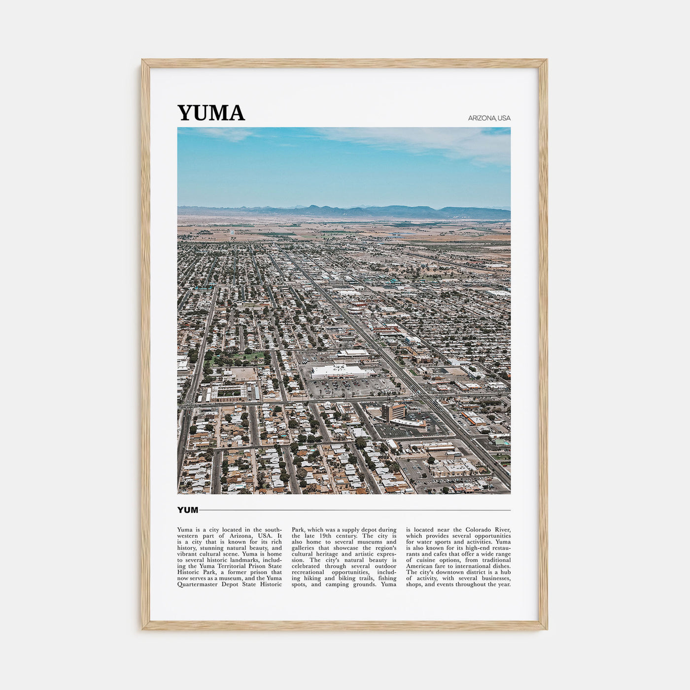 Yuma Travel Color Poster