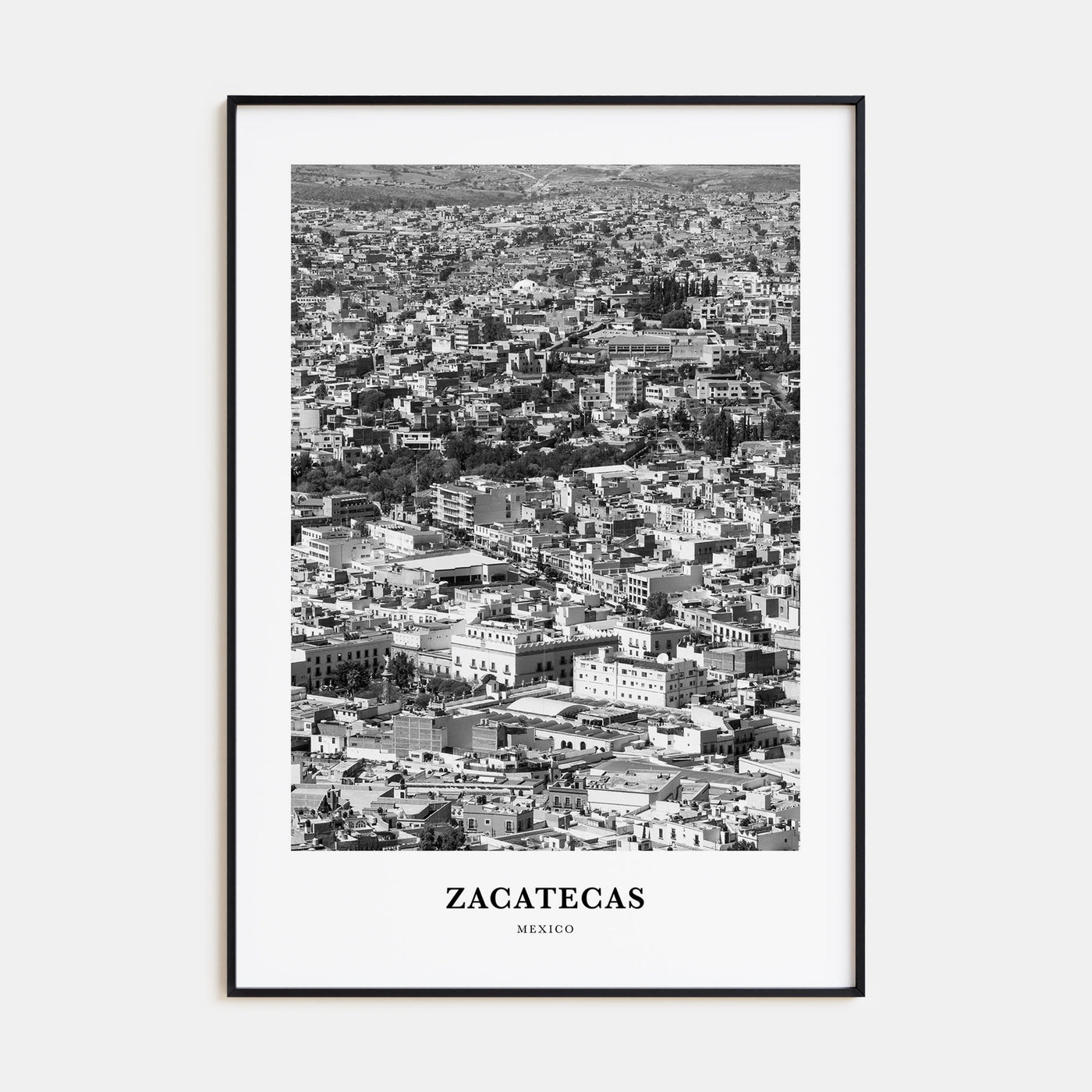 Zacatecas Portrait B&W No 1 Poster