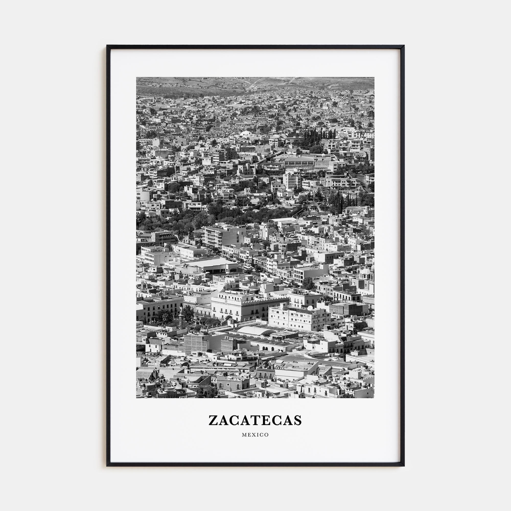 Zacatecas Portrait B&W No 1 Poster