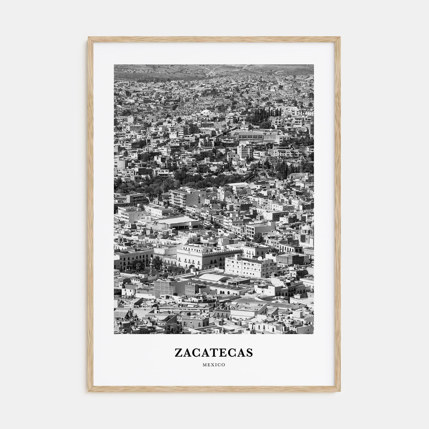 Zacatecas Portrait B&W No 1 Poster
