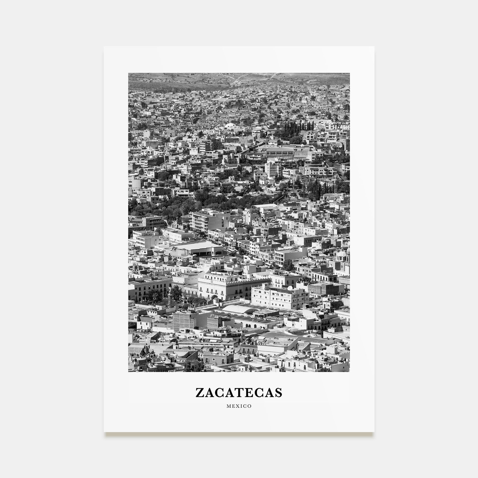 Zacatecas Portrait B&W No 1 Poster