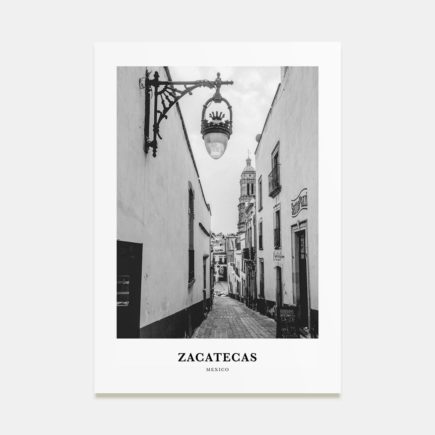 Zacatecas Portrait B&W No 2 Poster