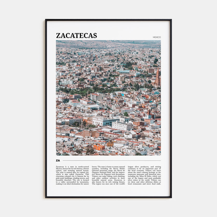 Zacatecas Travel Color Poster