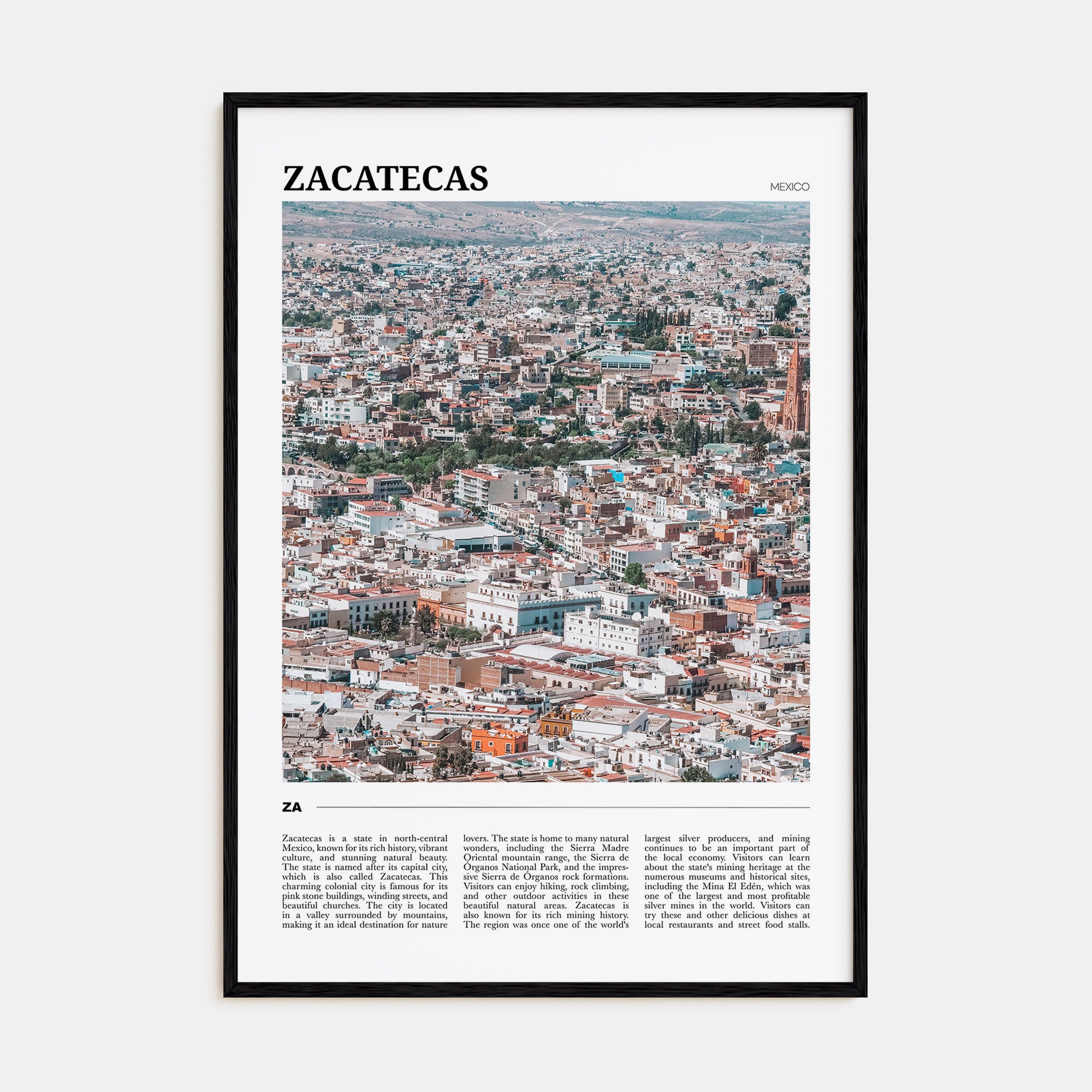 Zacatecas Travel Color Poster
