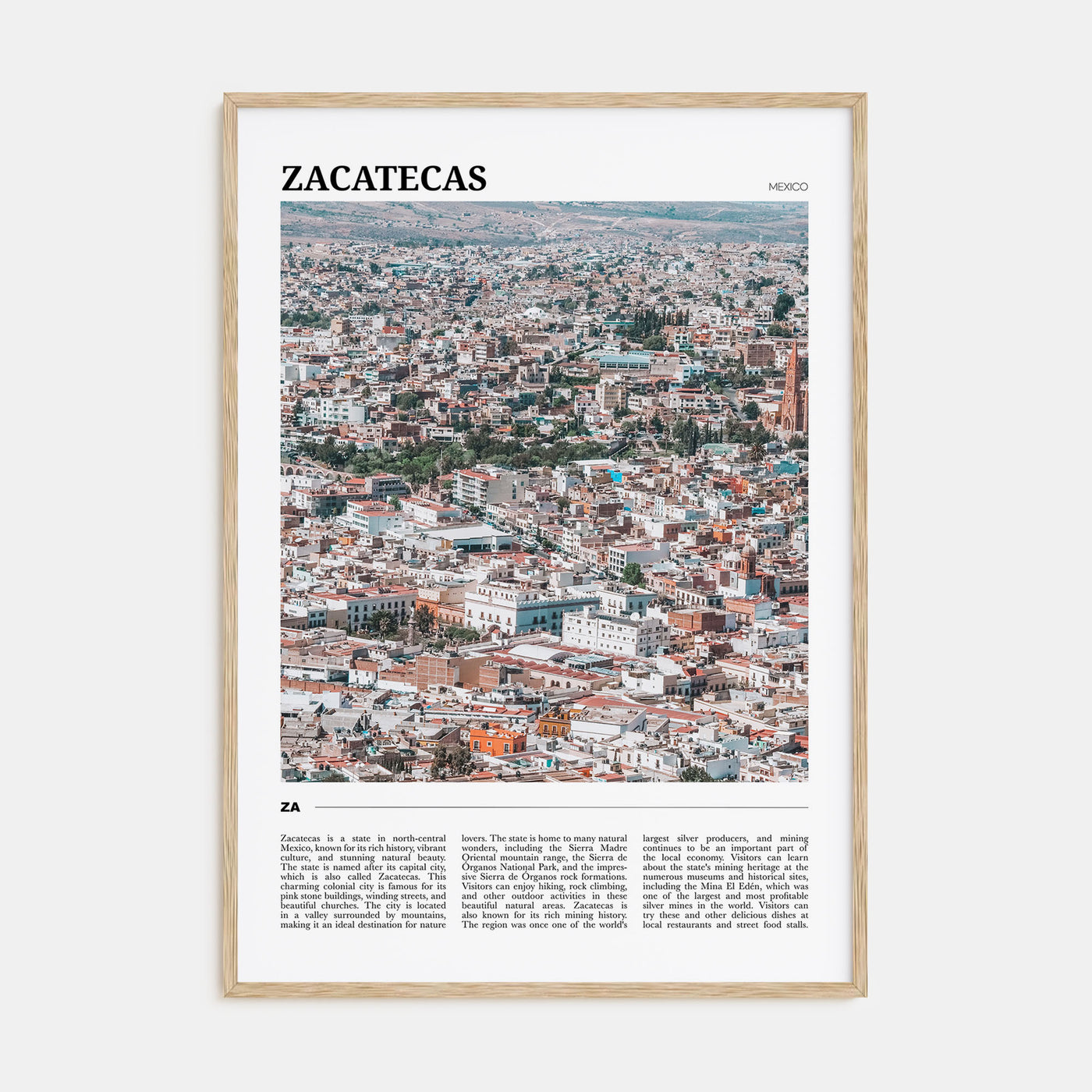 Zacatecas Travel Color Poster