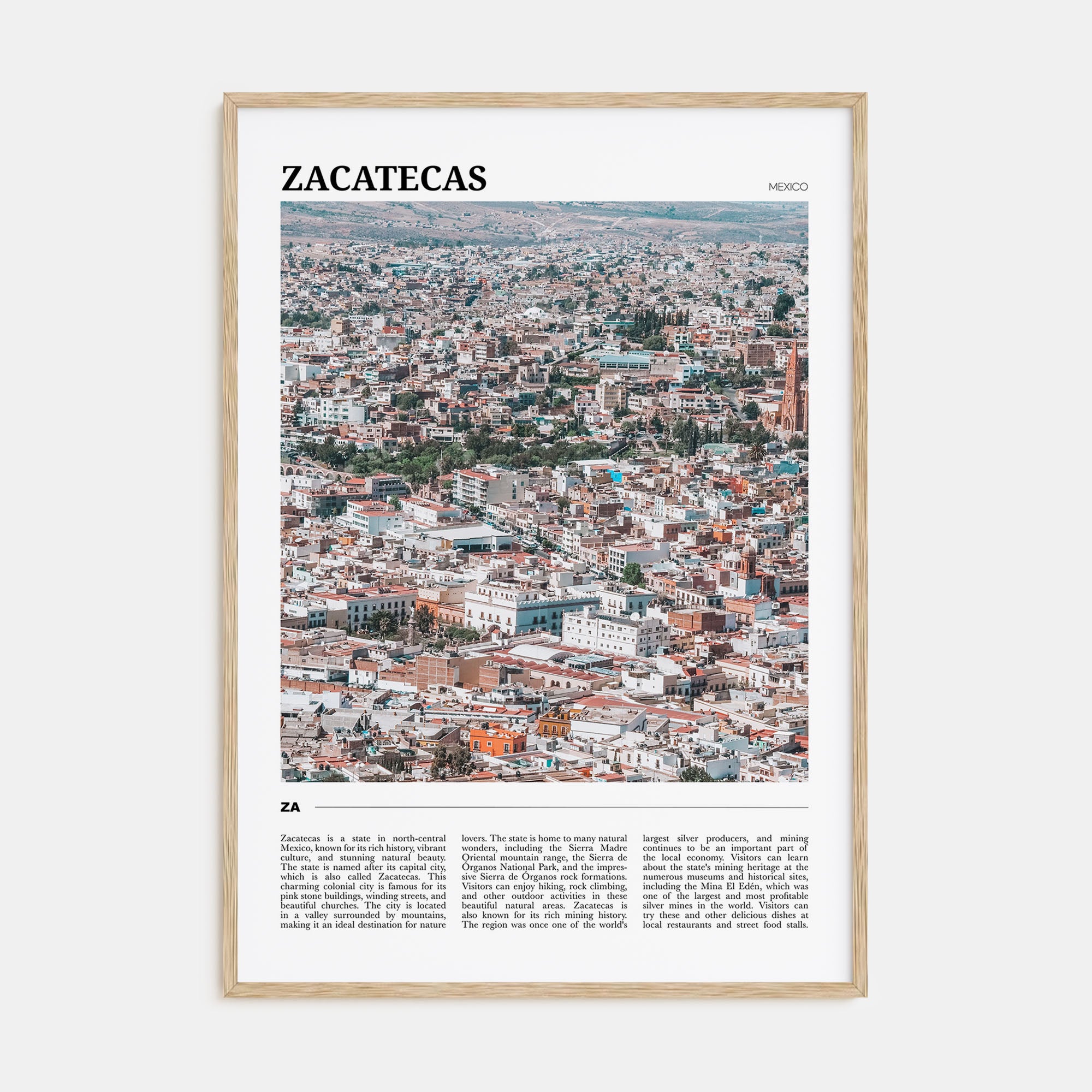 Zacatecas Travel Color Poster